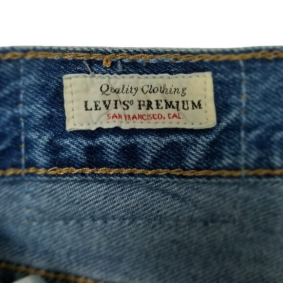 LEVI'S JEANS Women's Baggy Dad Cotton Tencel Medium Blue Wash - Size W28 L30 - Picture 5 of 9